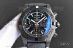 Perfect Replica GF Factory Breitling Chronomat Black Steel Case Black Dial 44mm Watch